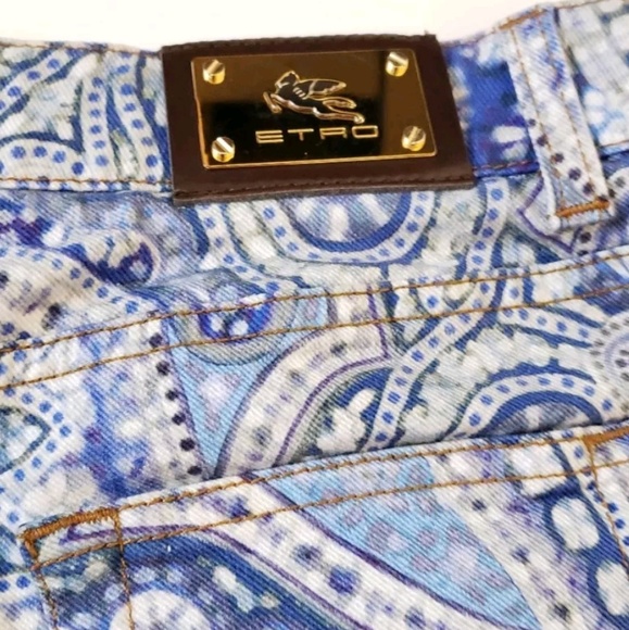 ETRO MILANO Rare Patterned Shorts, Size 28 - Picture 7 of 8